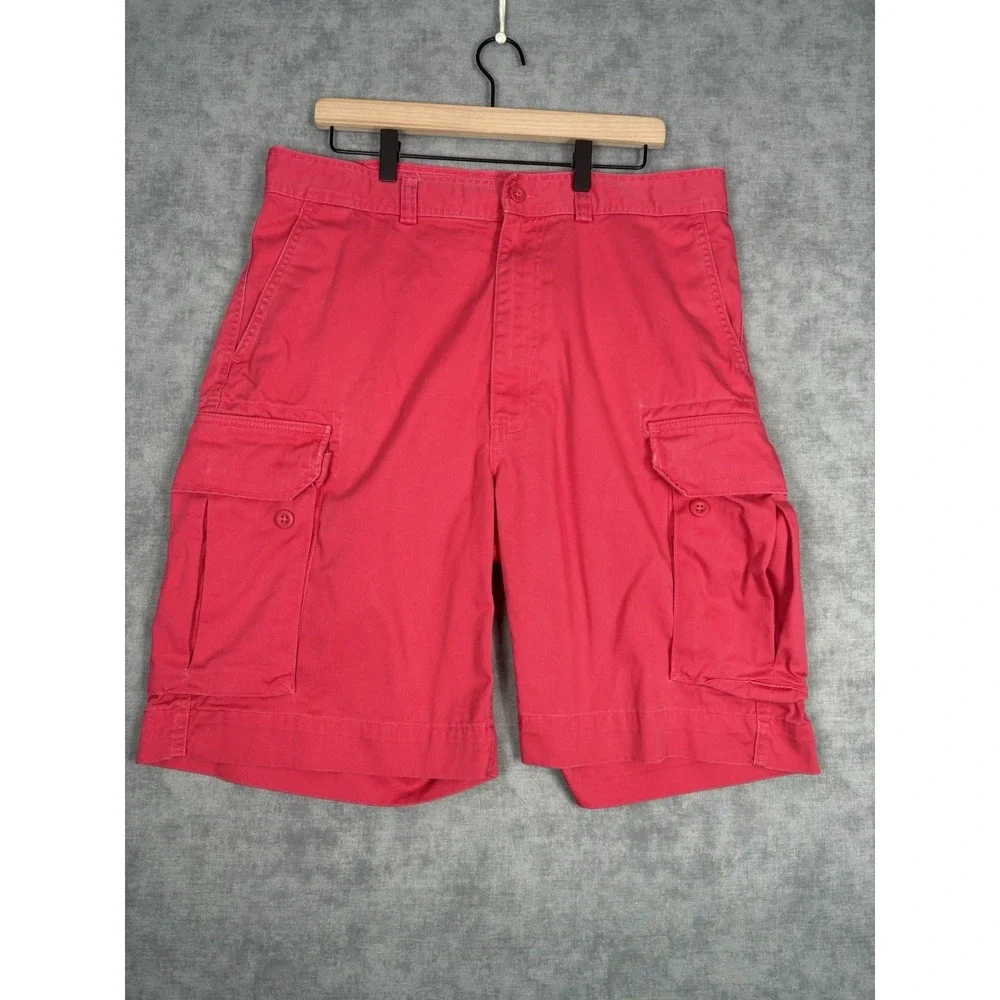 Polo Ralph Lauren Polo 67 Chino Cargo Shorts Men 36 Red 100% Cotton Classic